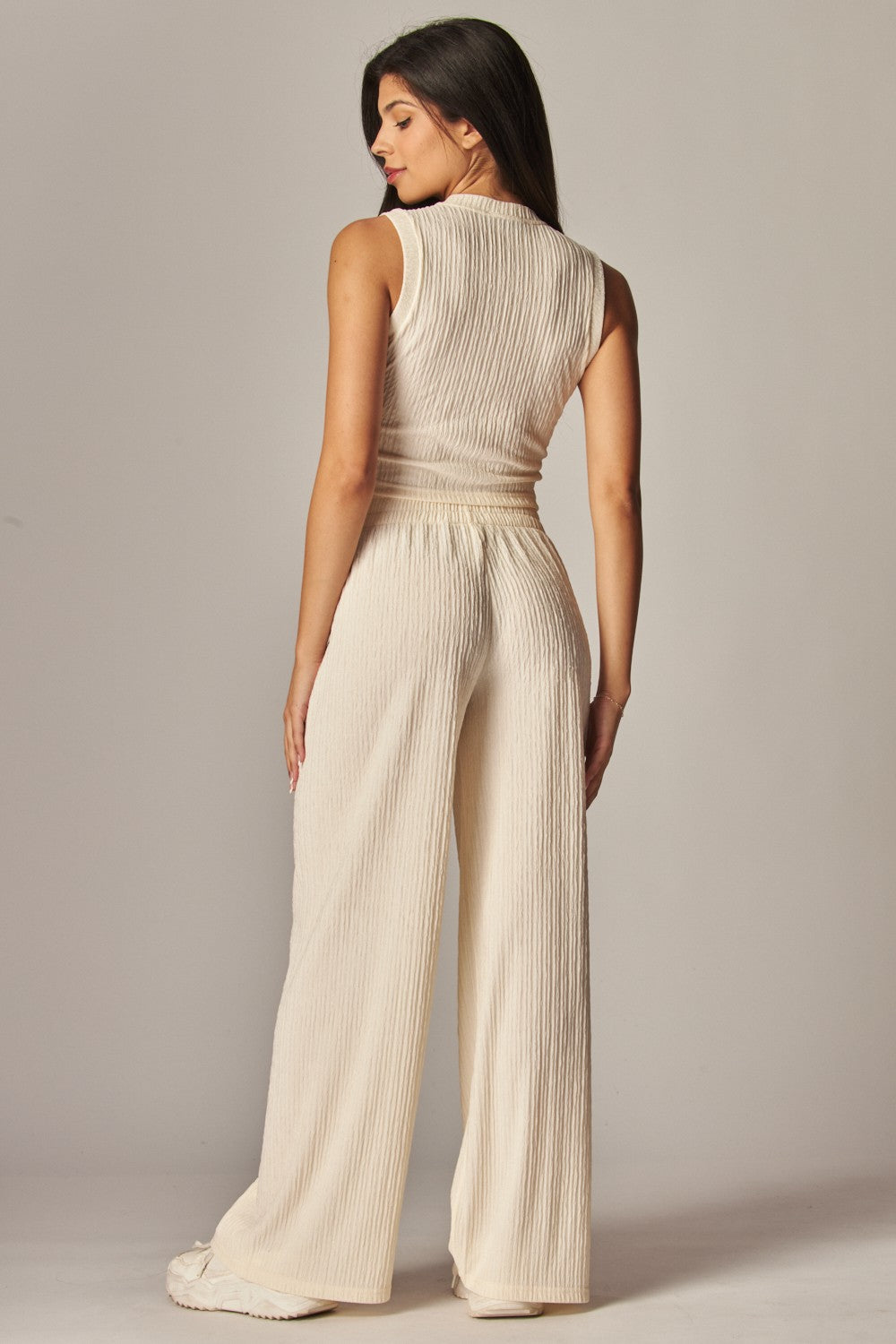 Set de Blusa y Pantalón Texturizado Corte Amplio