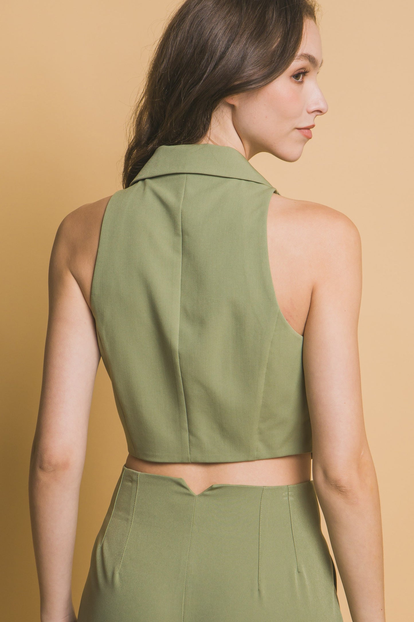 Chaleco top corte sastre con botones