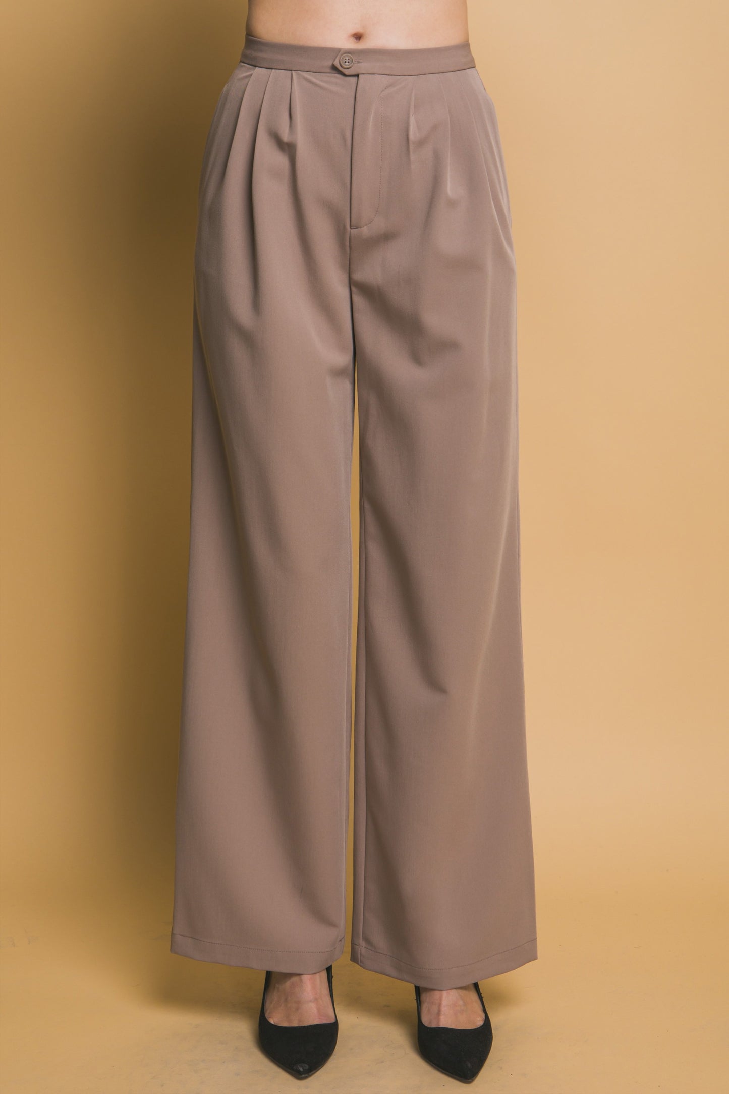 Pantalón de vestir palazo con pinzas