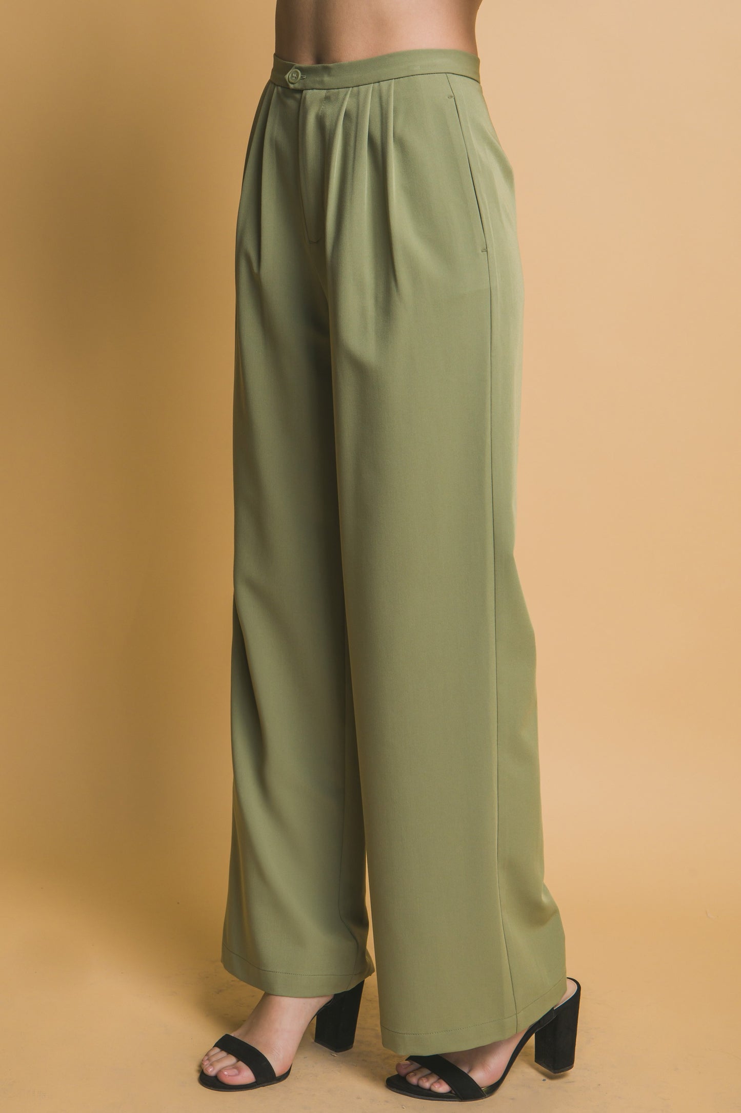 Pantalón de vestir palazo con pinzas