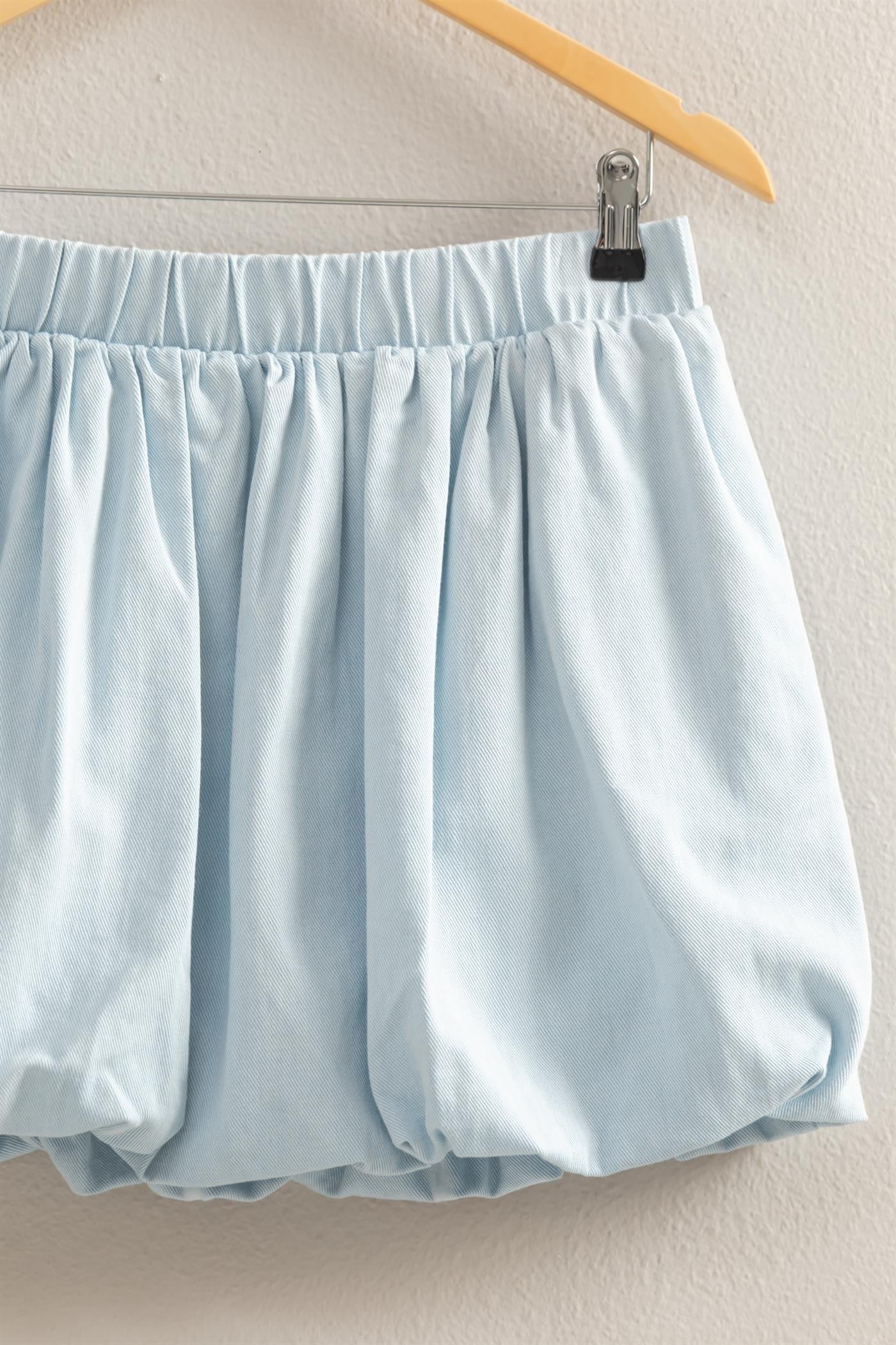 Falda Corta Globito con Cintura Elástica