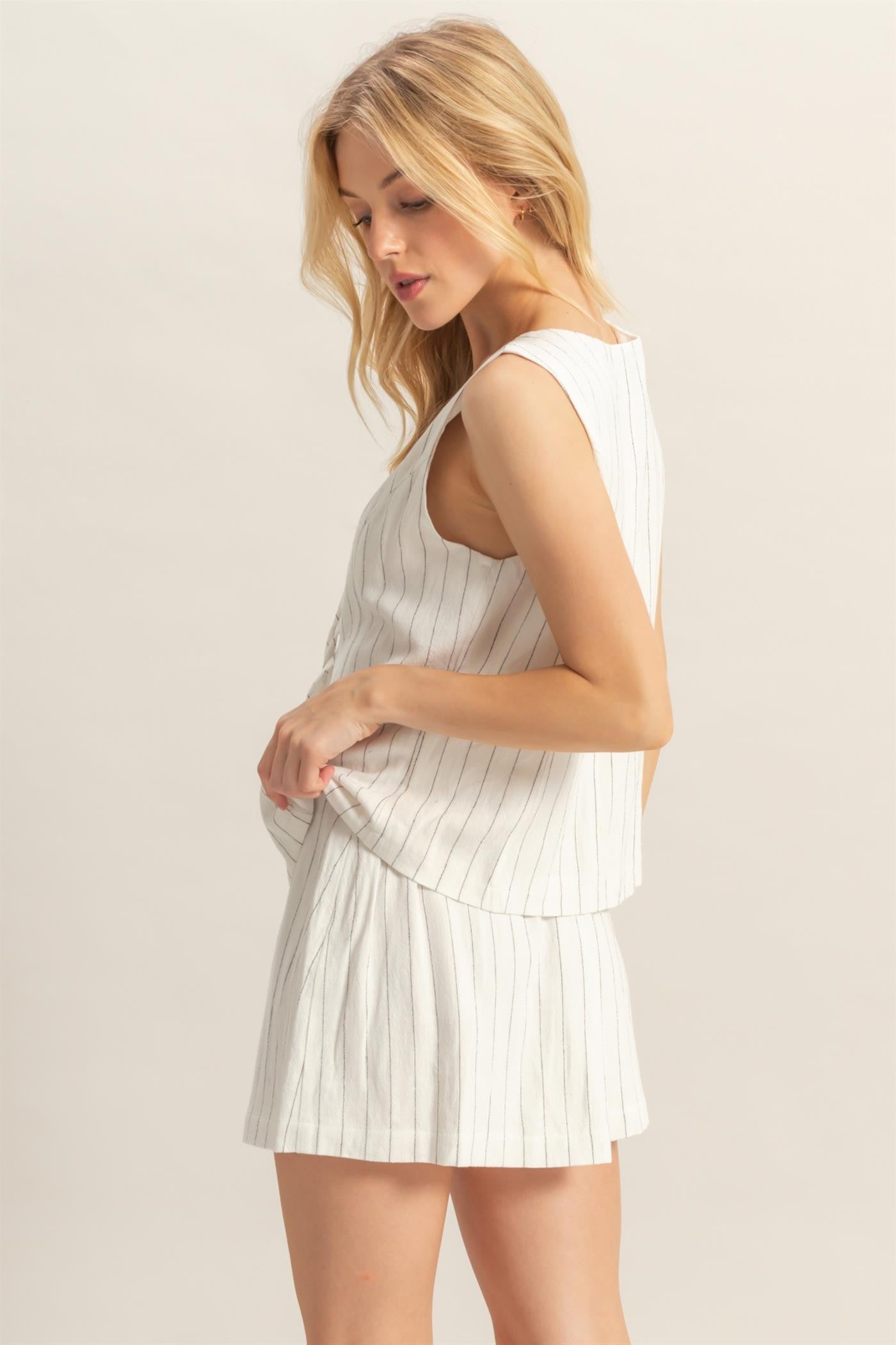 Set de Blusa y Short con Detalles de Lazos