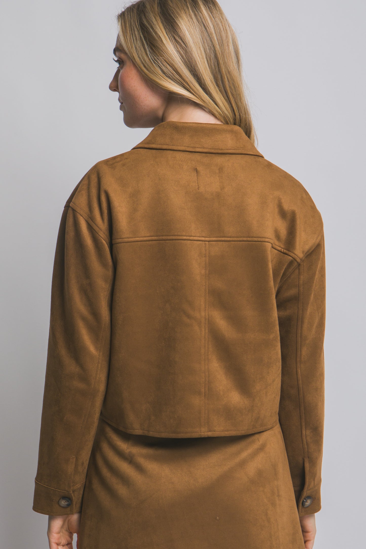 Chaqueta de tela tipo gamusa