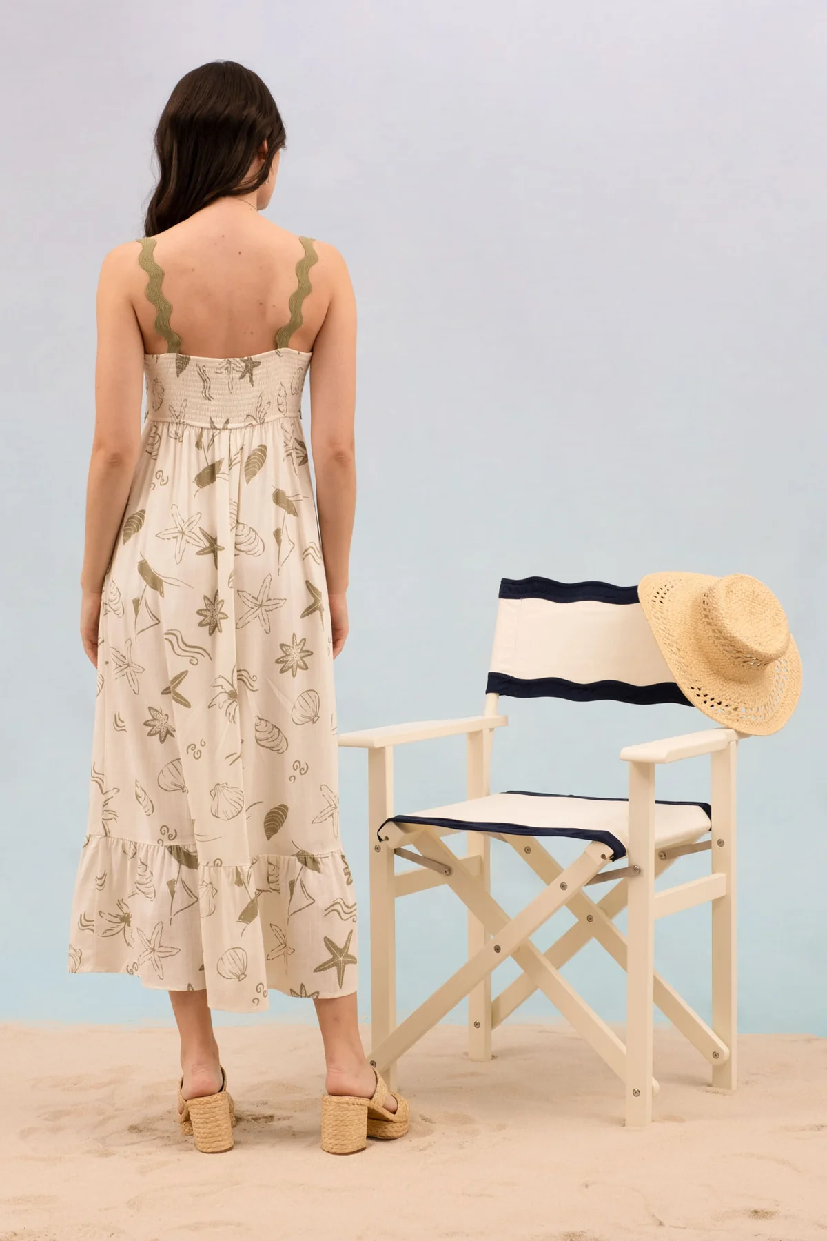 Vestido Largo Floral con Tirantes Ajustables