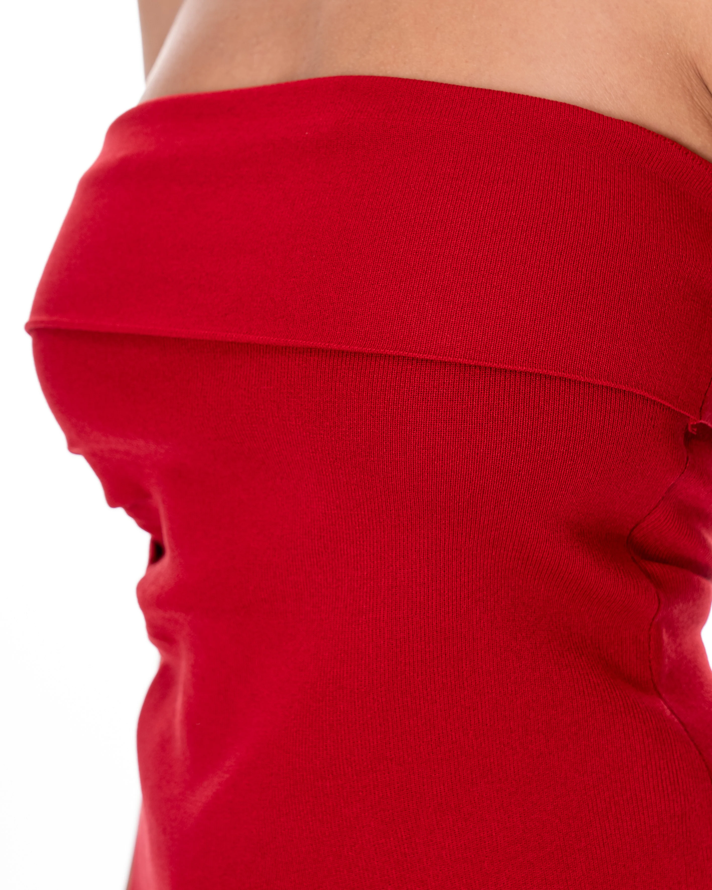 Top strapless tejido corte favorecedor
