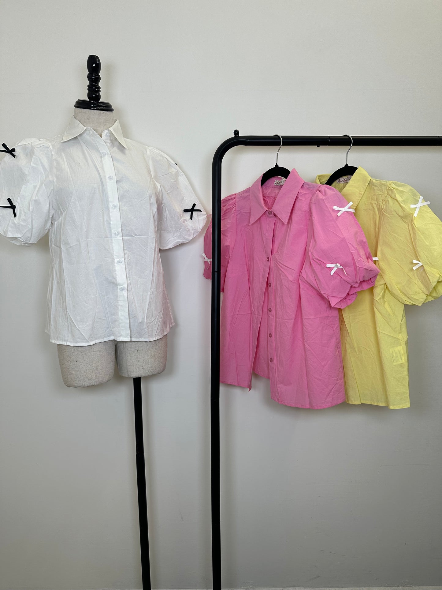 Blusa Manga Globo con Moños