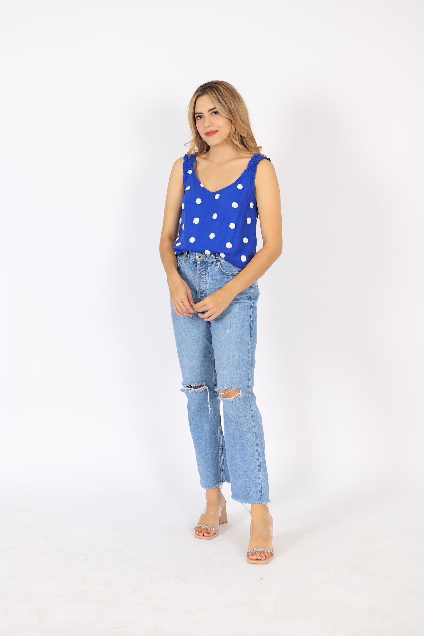 Blusa de Tirantes con Estampado