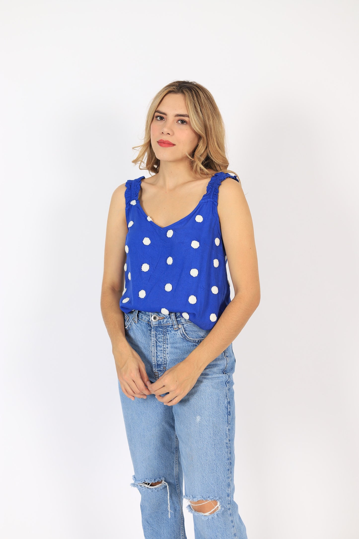 Blusa de Tirantes con Estampado