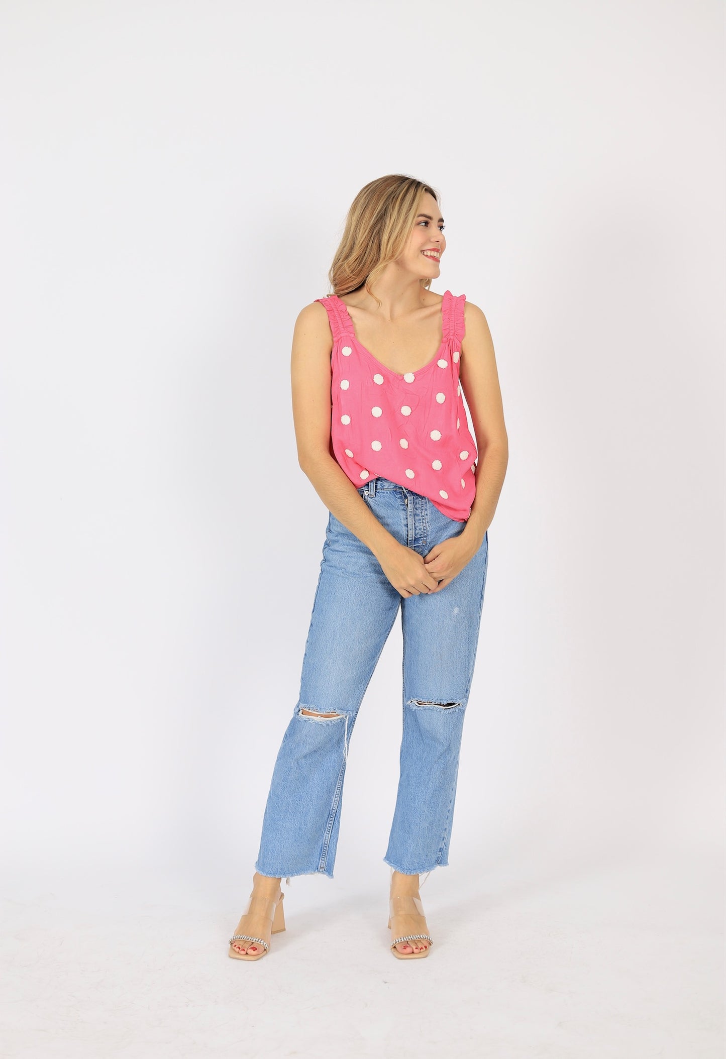 Blusa de Tirantes con Estampado