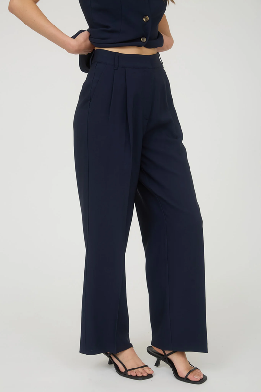 Pantalón sastre wide leg corte elegante
