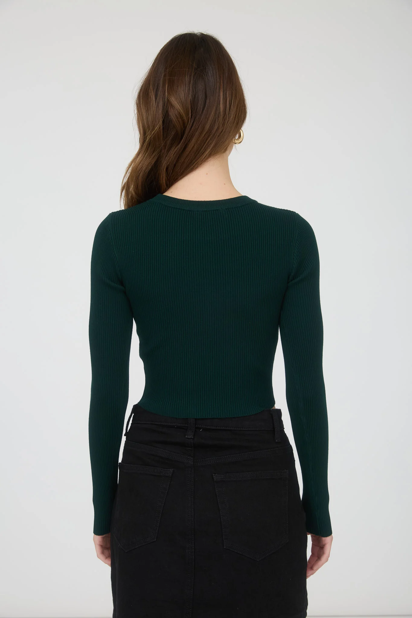 Blusa Crop de Punto Canalé