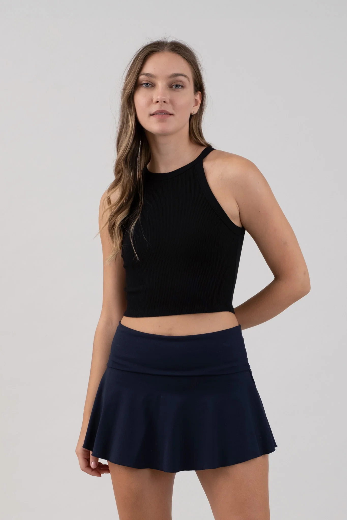 Top de Tirantes Cortos Ajustado de Canalé