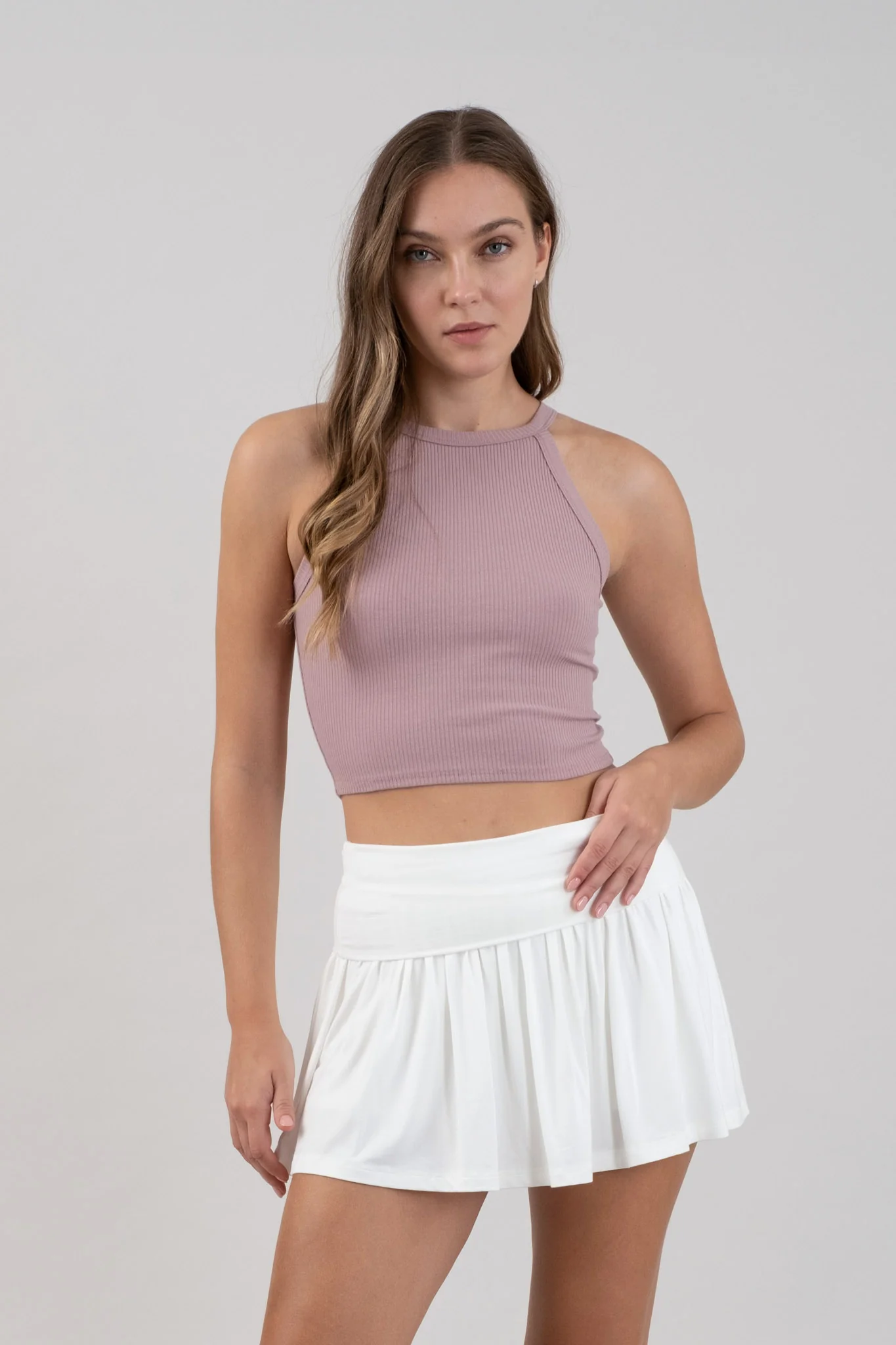 Top de Tirantes Cortos Ajustado de Canalé