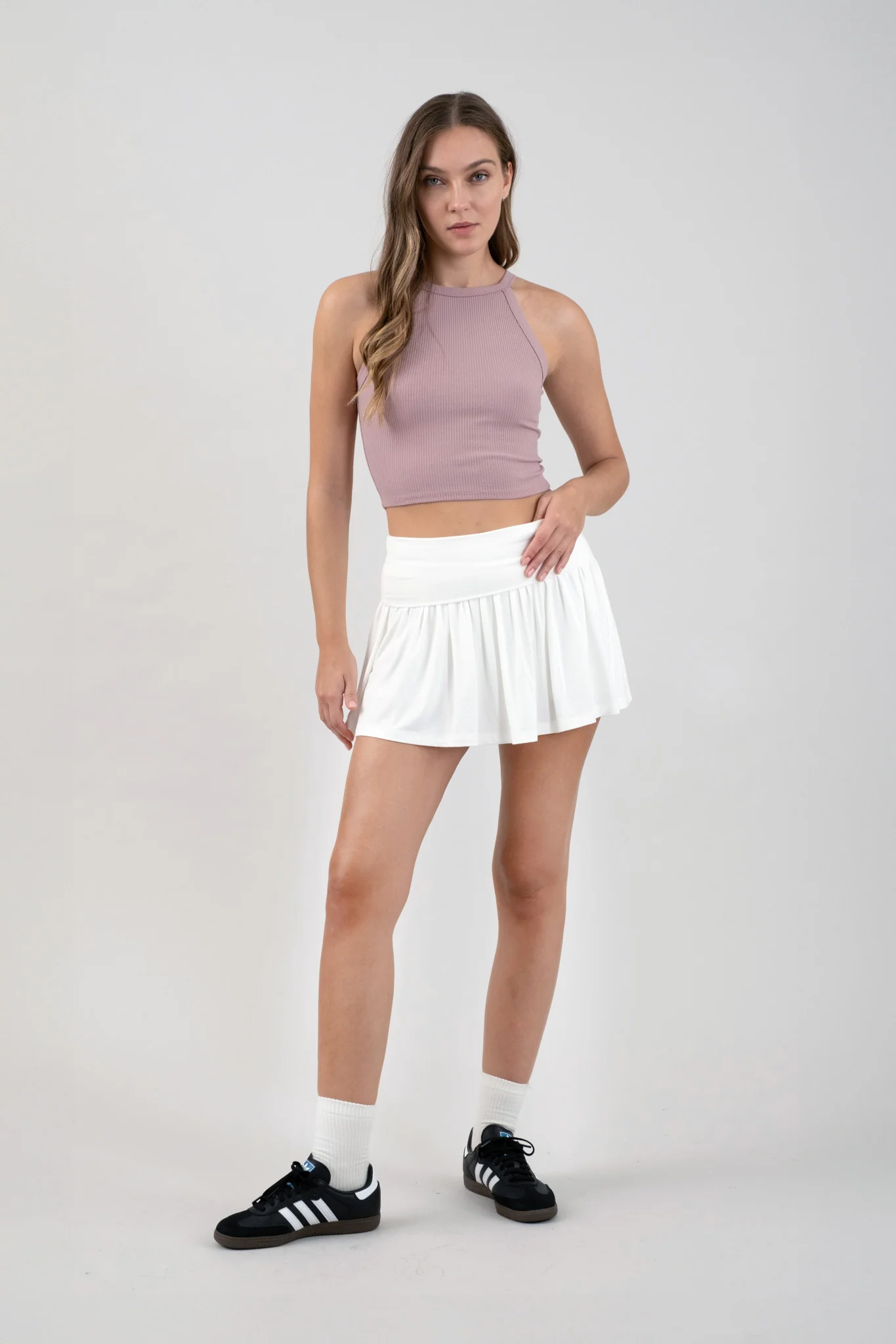 Top de Tirantes Cortos Ajustado de Canalé