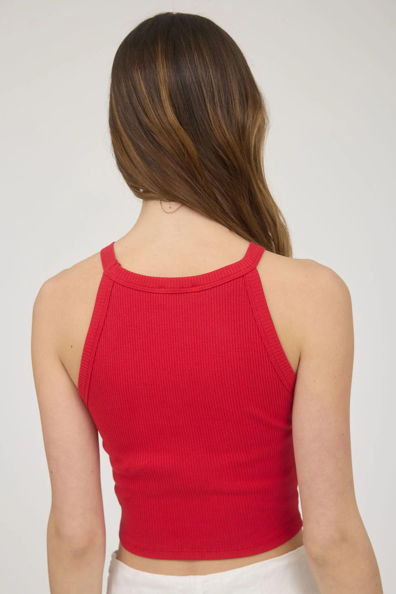 Top de Tirantes Cortos Ajustado de Canalé