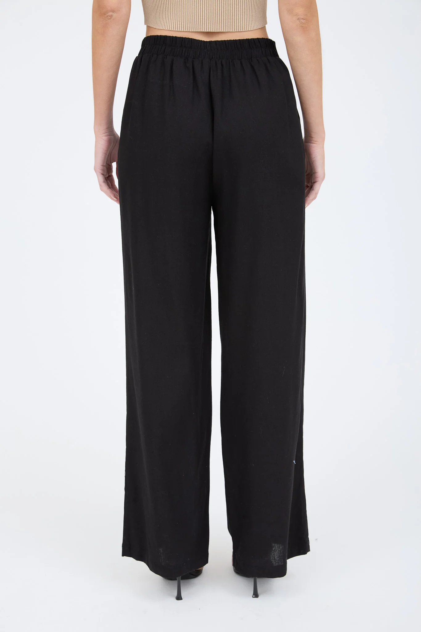 Pantalón palazzo tiro alto estilo formal