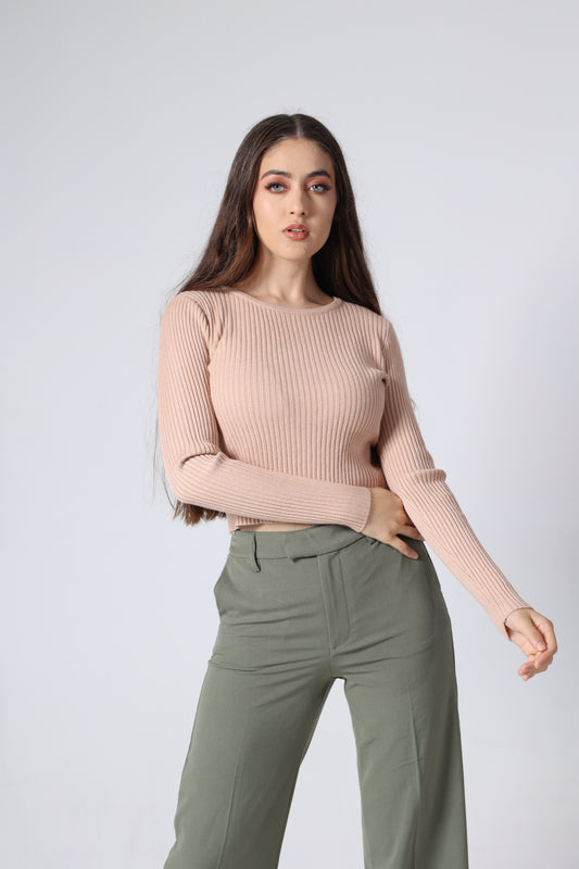 Blusa Corta Tejida para Mujer