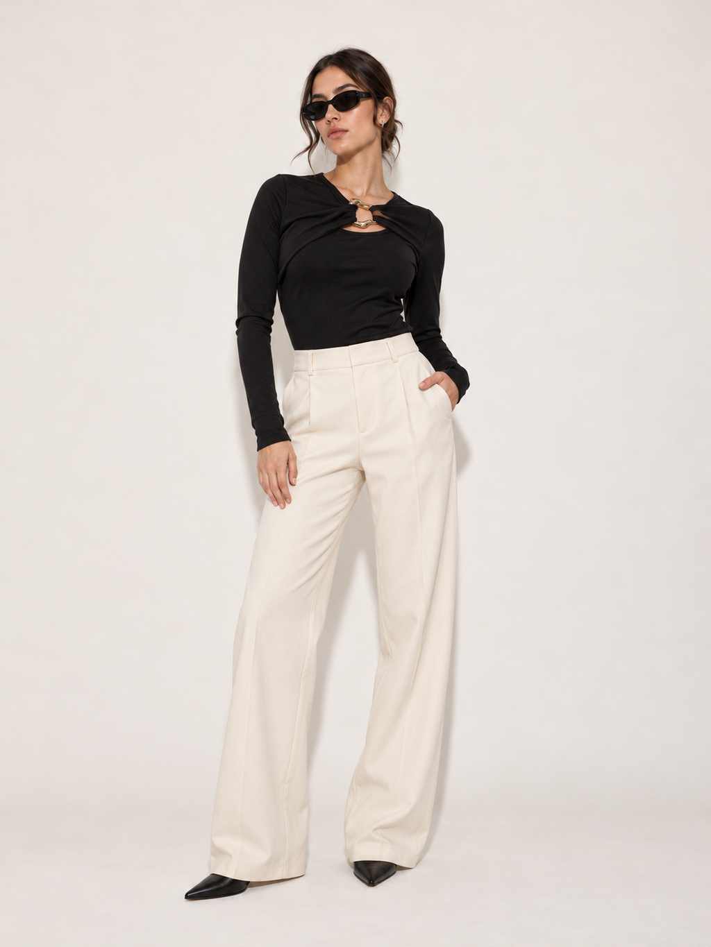 Body con aplicación para mujer — Vista completa