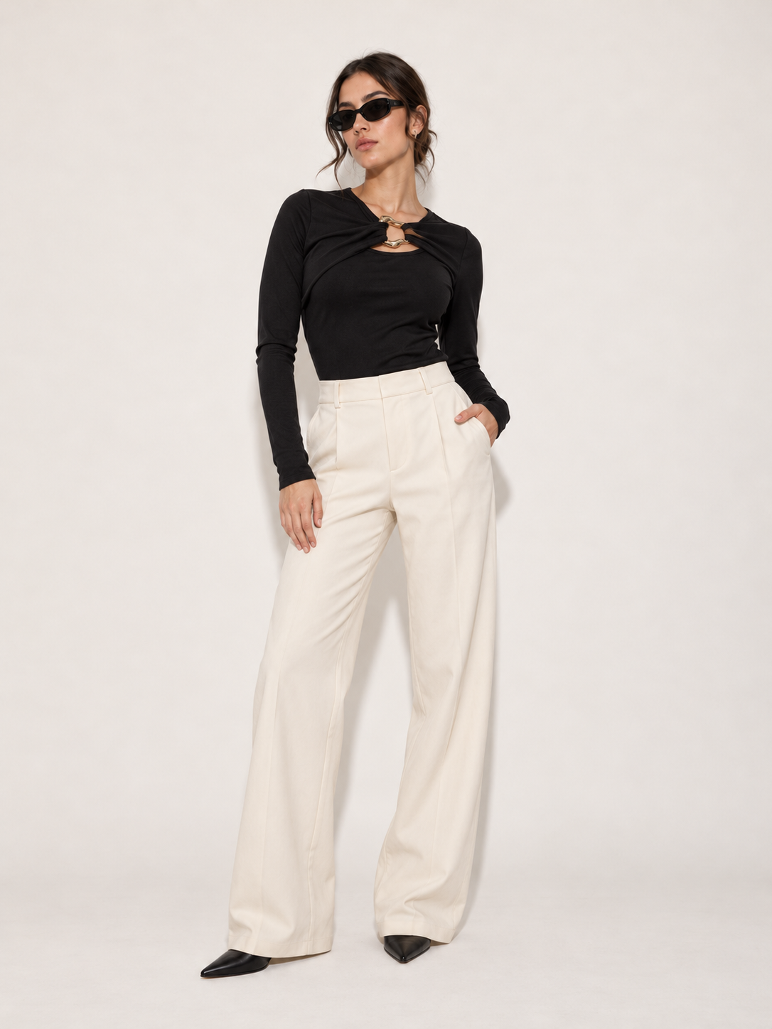 Body con aplicación para mujer — Vista completa