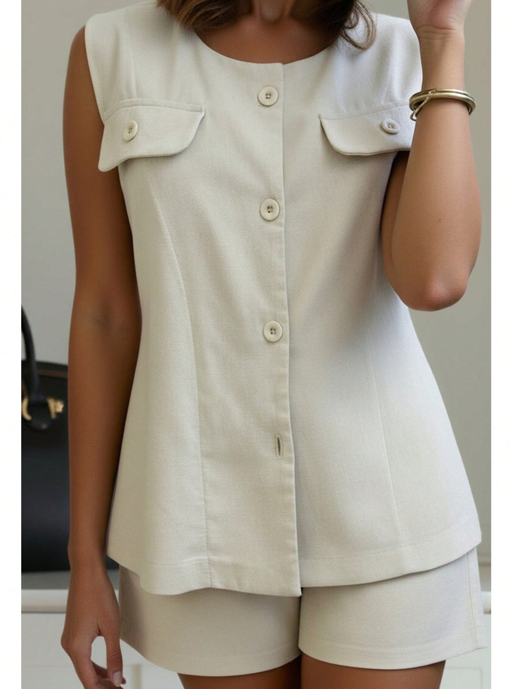 Set de Short Liso de Lino