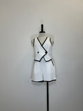 Conjunto Short y Chaleco con Detalles en Contraste