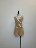 Conjunto Short y Chaleco con Detalles en Contraste