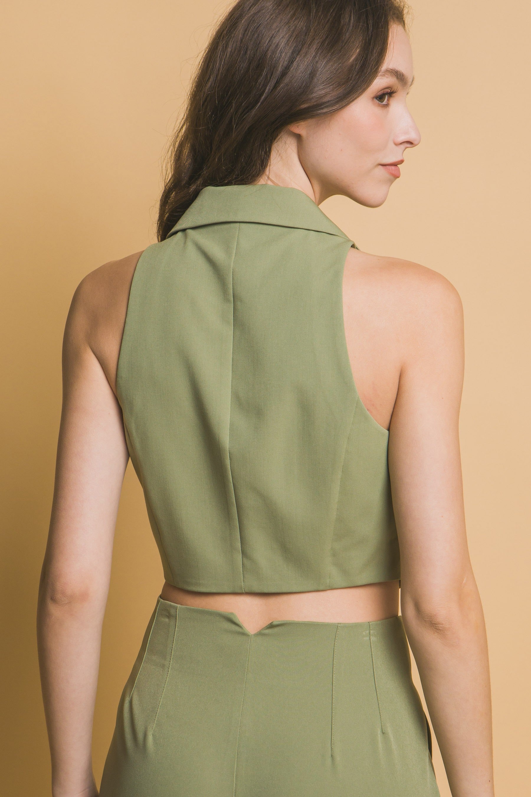 Chaleco top corte sastre con botones