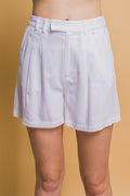 Short con pinzas pretina ancha