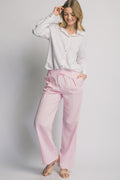 Pantalón con cintura elástica y cordón ajustable