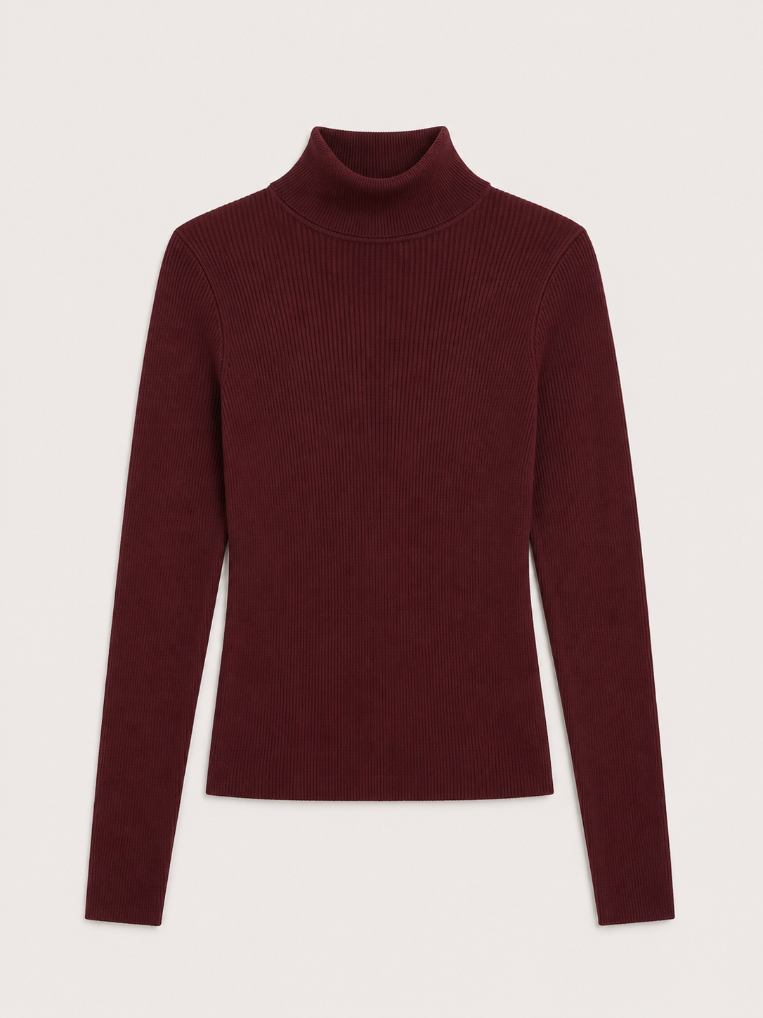 BLUSA CUELLO ALTO TEJIDO RIB