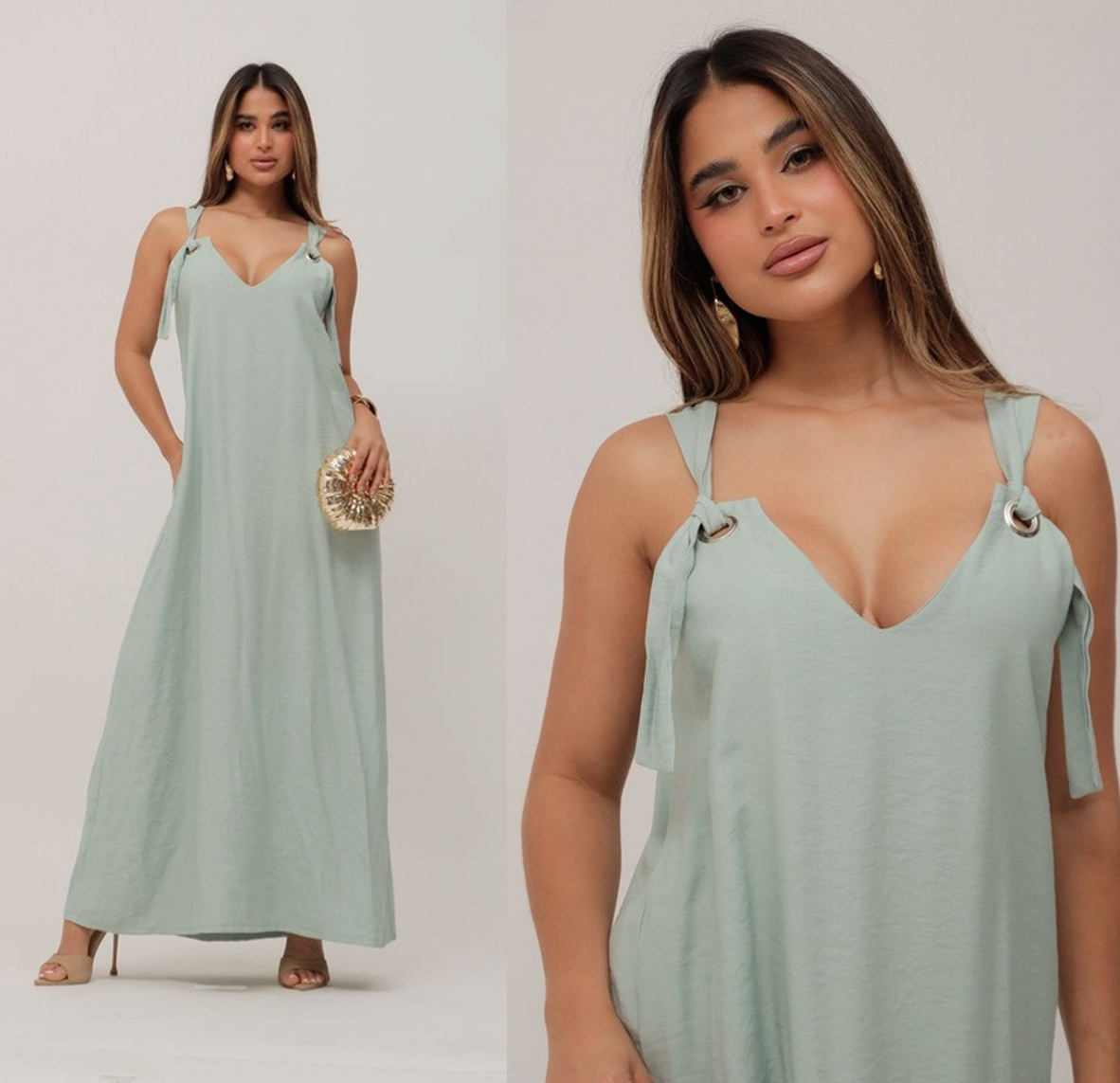 Vestido escote V