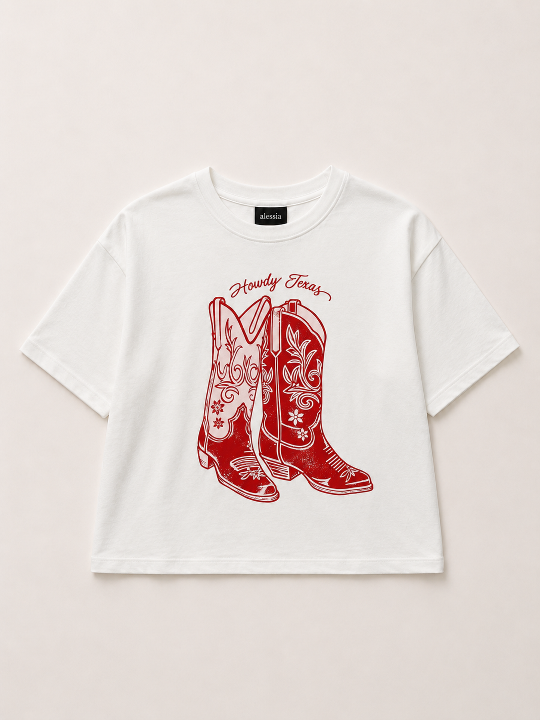 T-Shirt de corte oversized con cuello redondo
