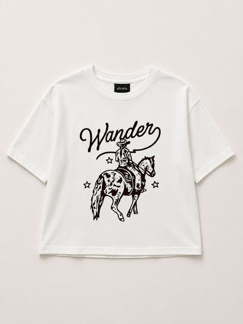 T-Shirt de corte oversized con cuello redondo