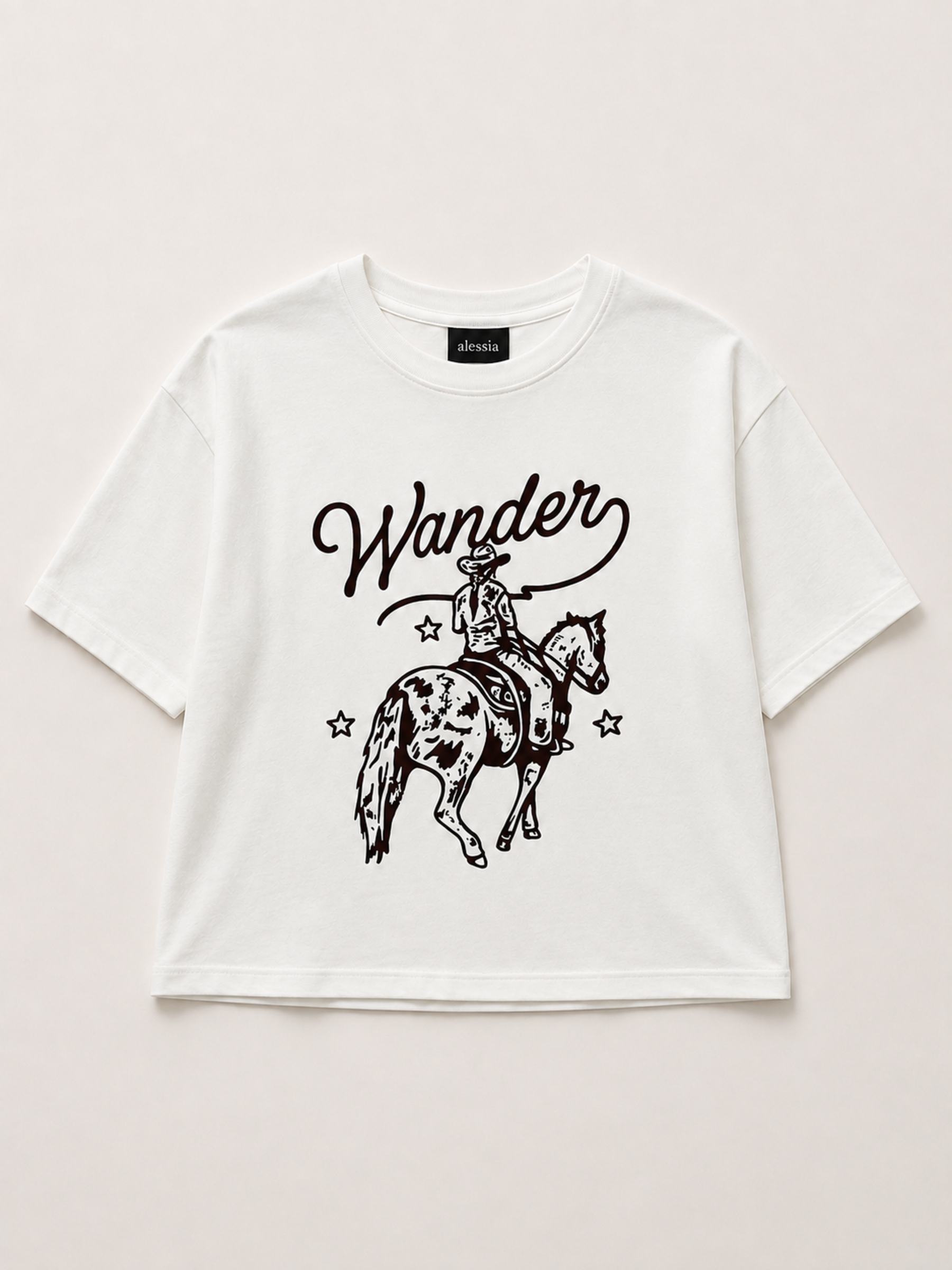 T-Shirt de corte oversized con cuello redondo