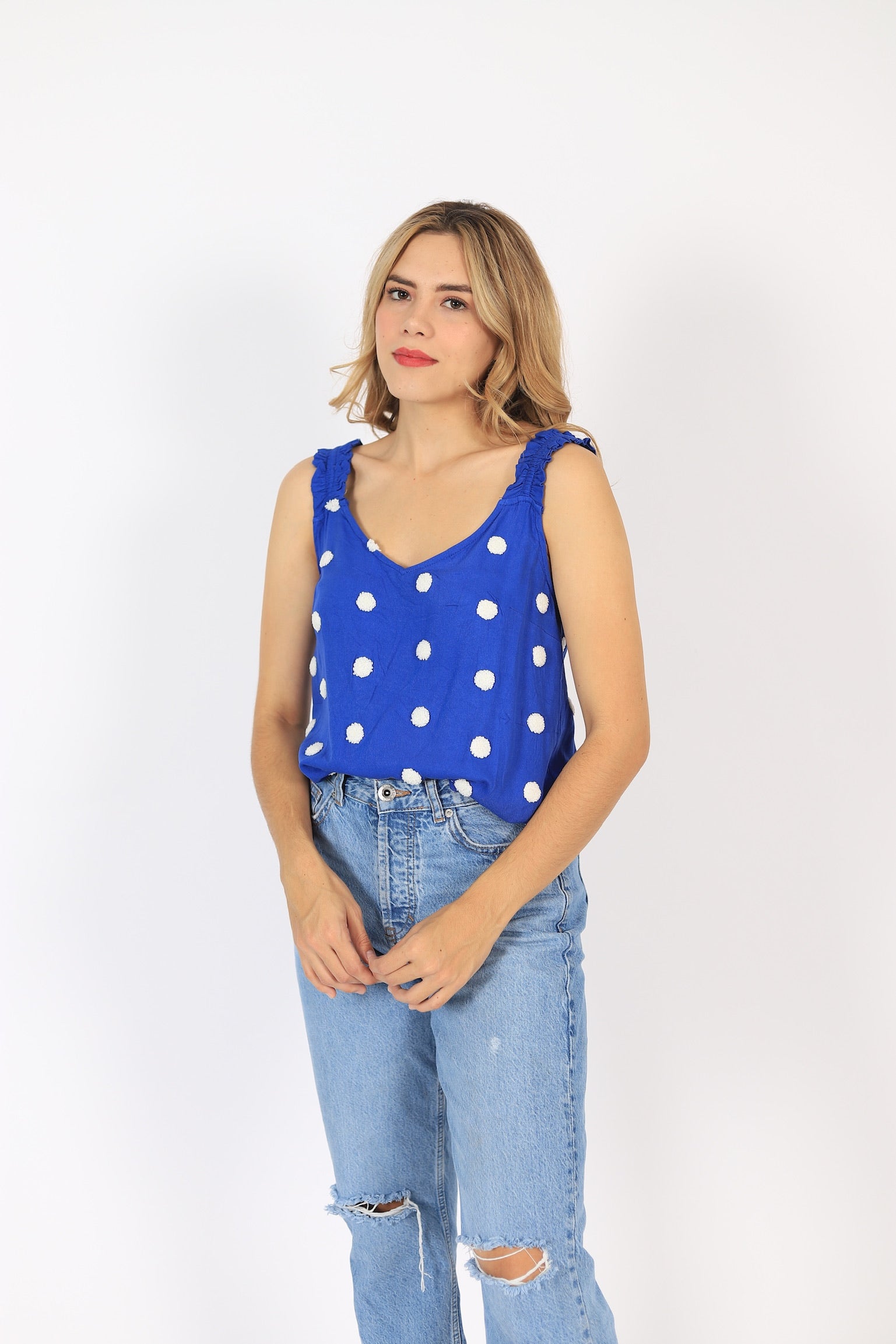 Blusa de Tirantes con Estampado
