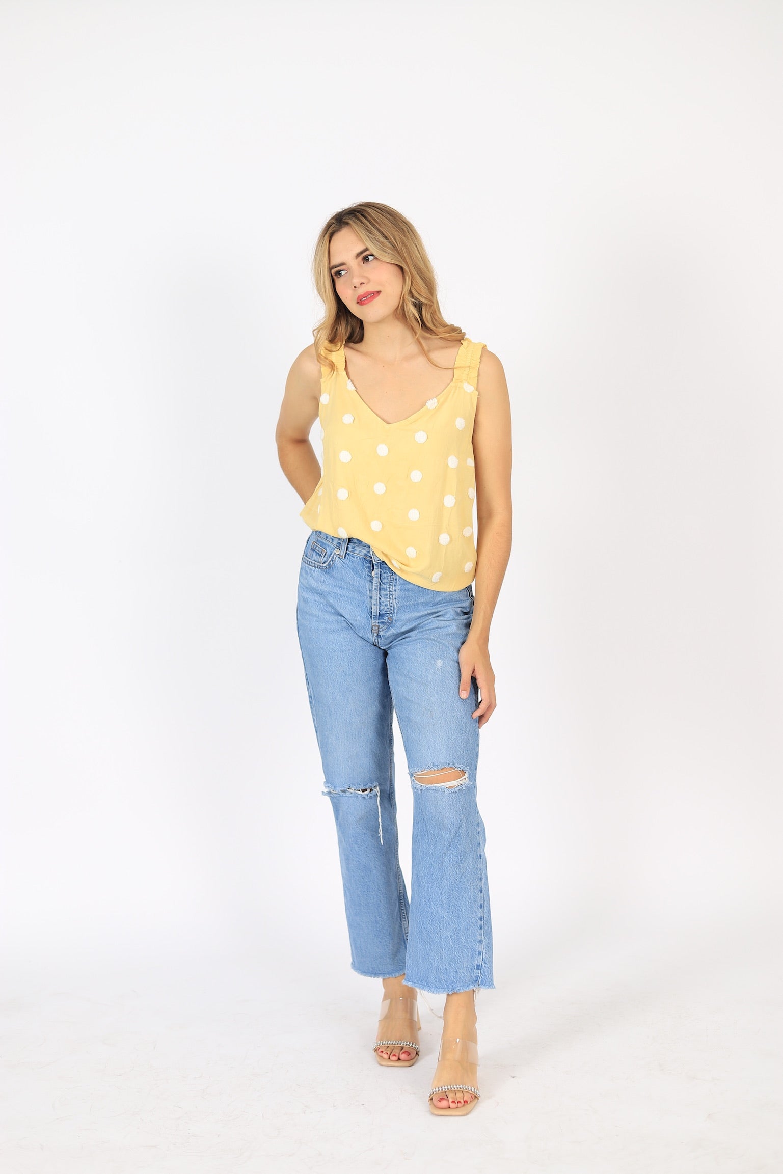 Blusa de Tirantes con Estampado