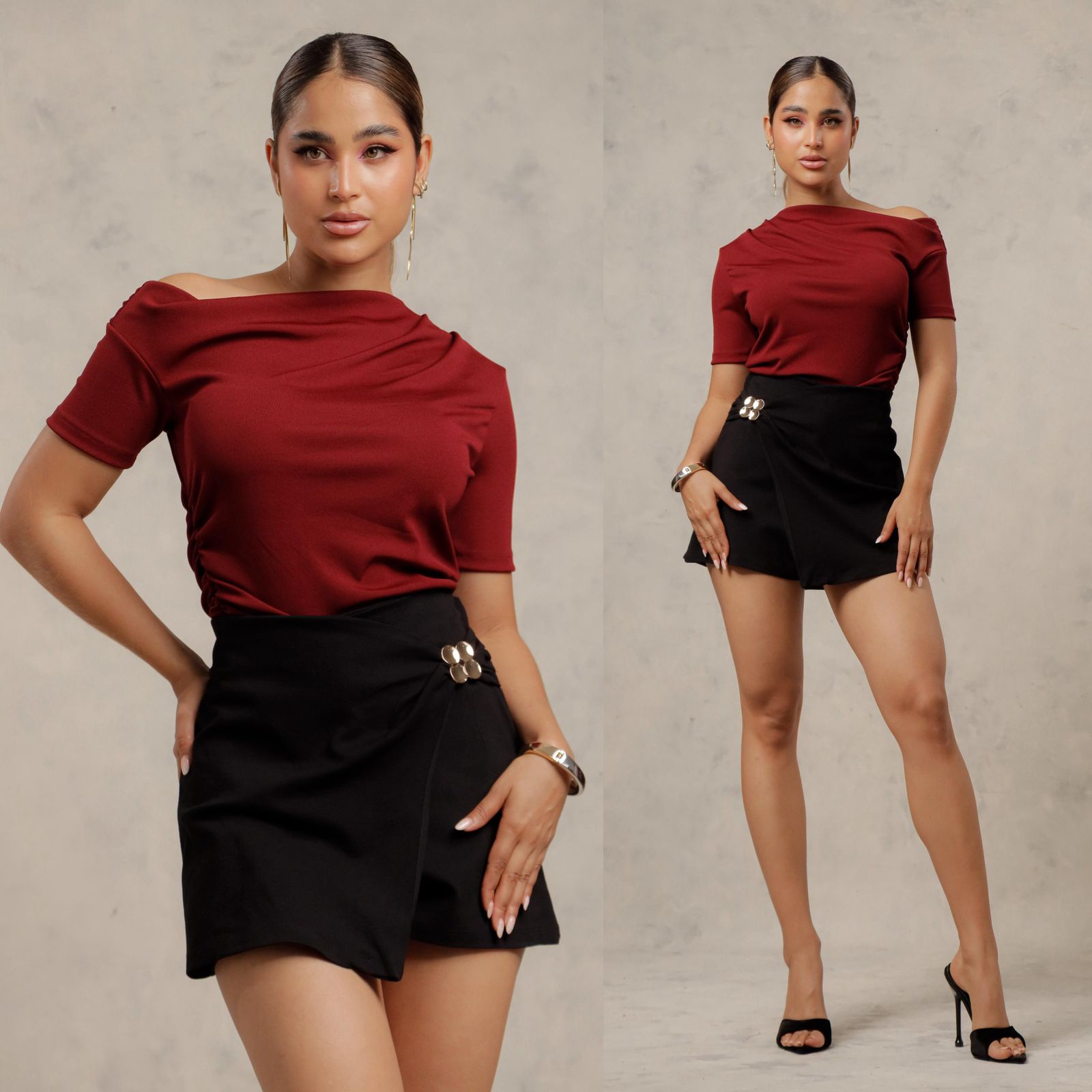 Blusa com hombro descubierto