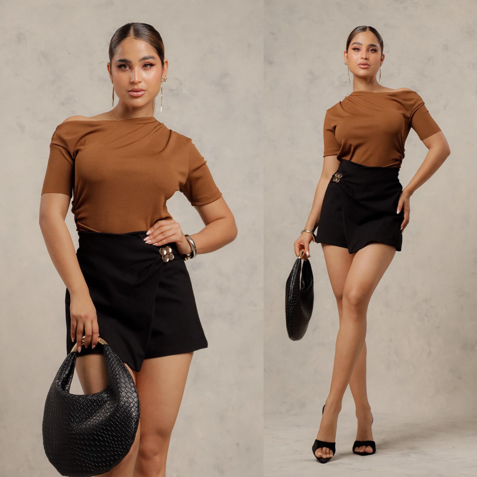 Blusa com hombro descubierto