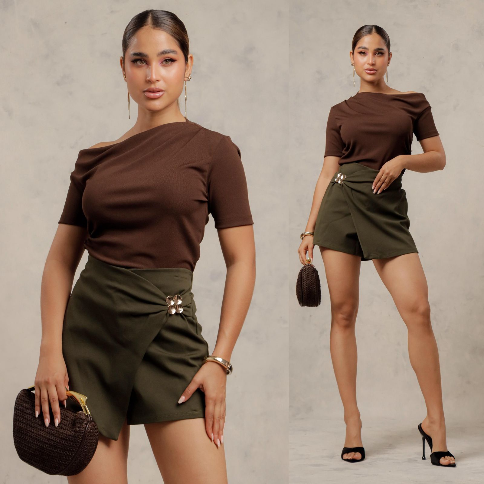 Blusa com hombro descubierto