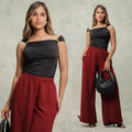 Pantiblusa con tirantes fruncidos y argollas metálicas
