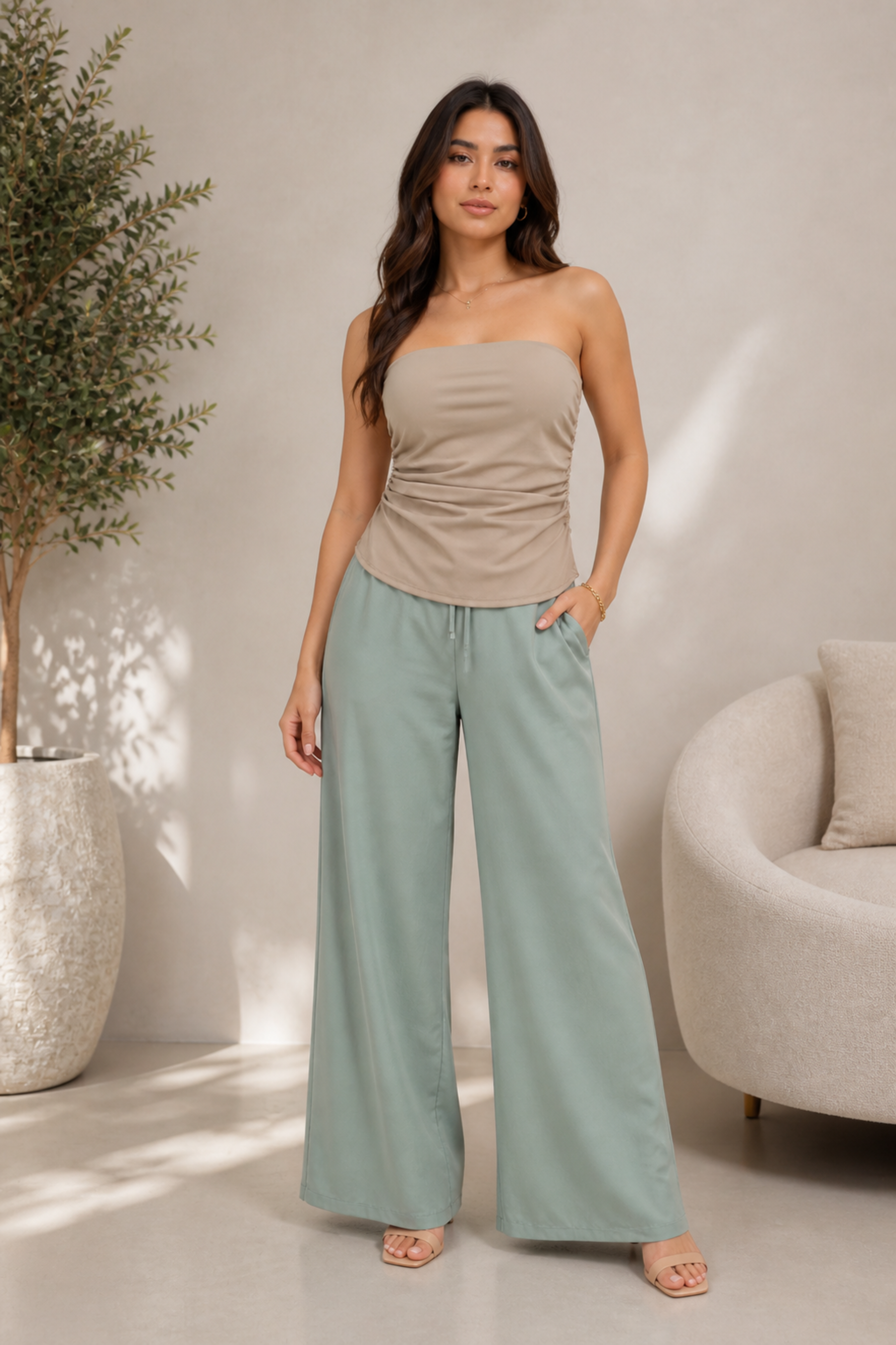 Blusa straple de licra ajustable