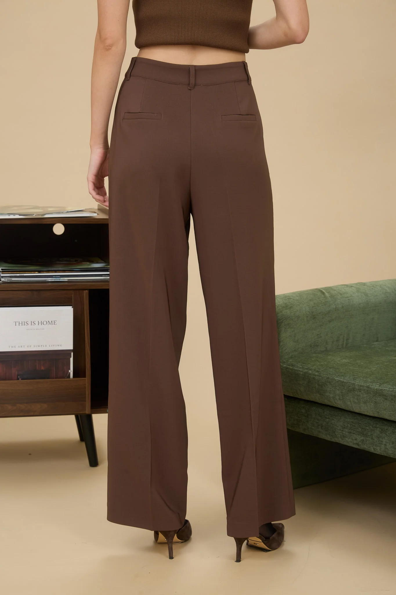 Pantalón sastre wide leg corte elegante