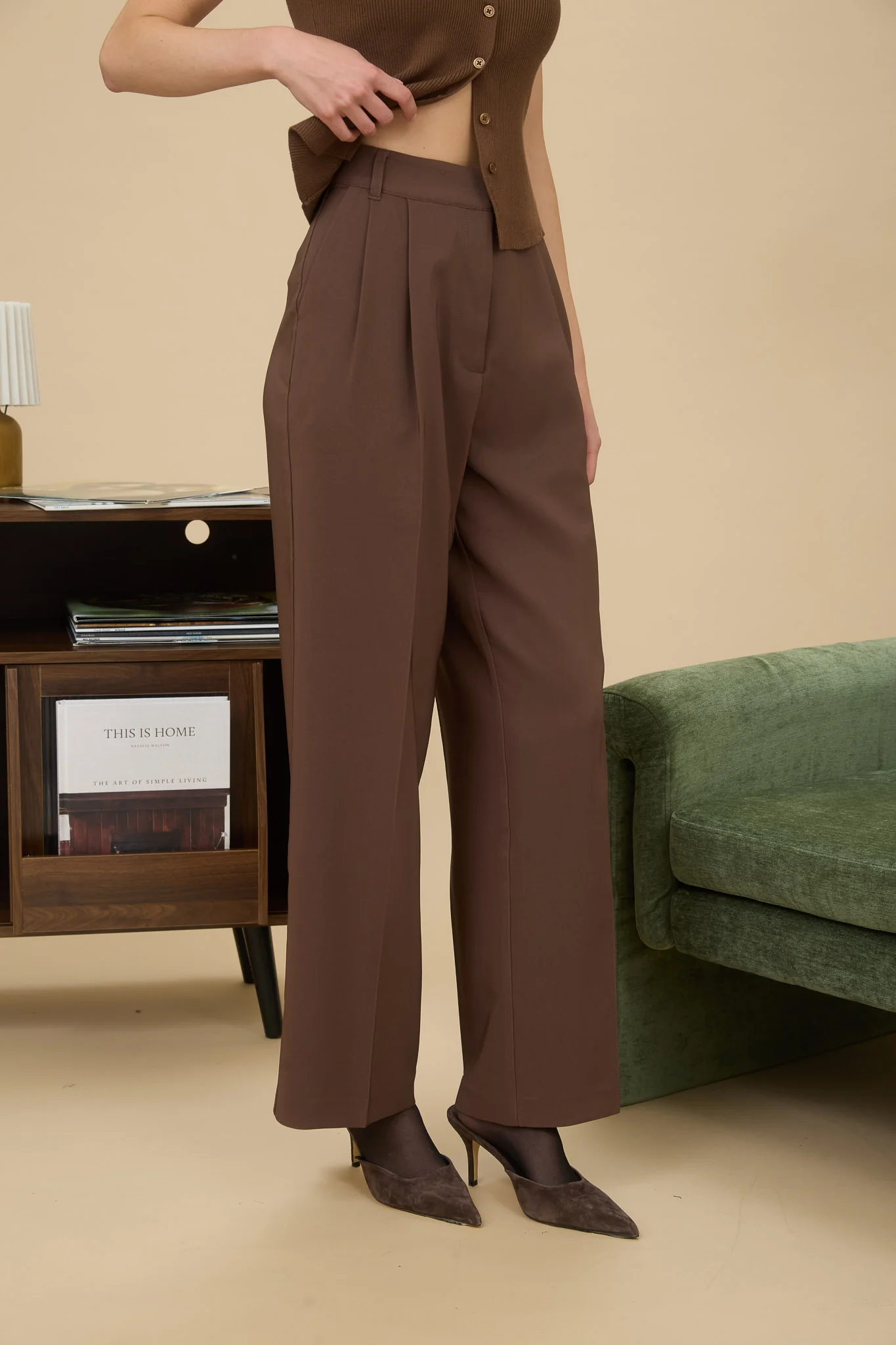 Pantalón sastre wide leg corte elegante