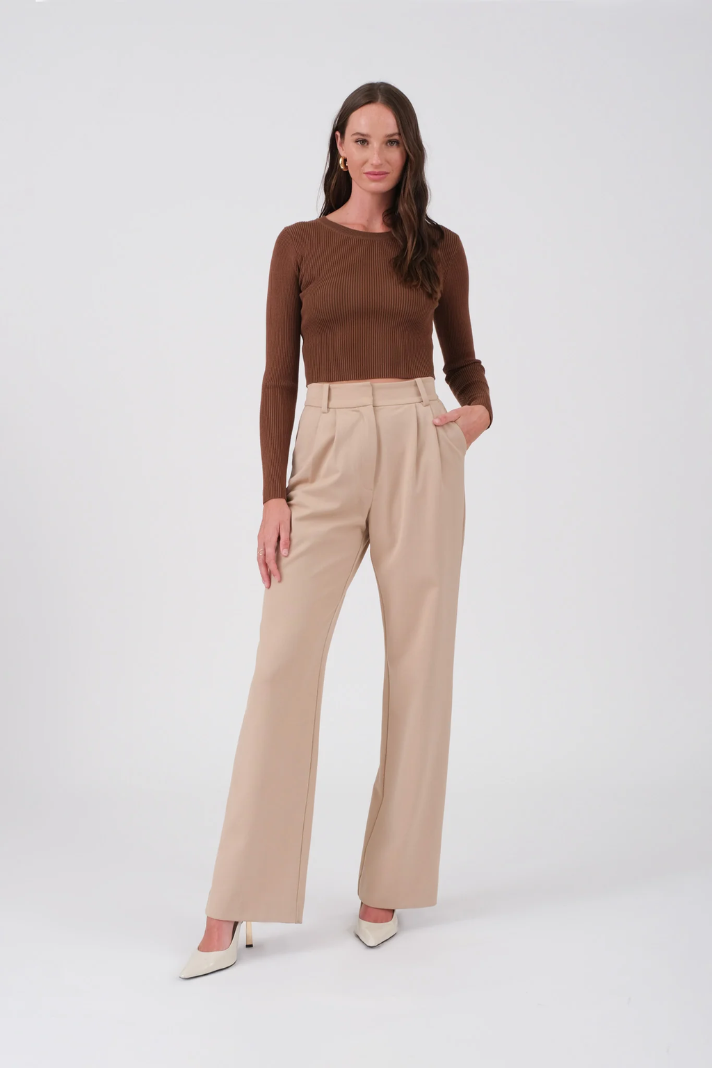 Blusa Crop de Punto Canalé