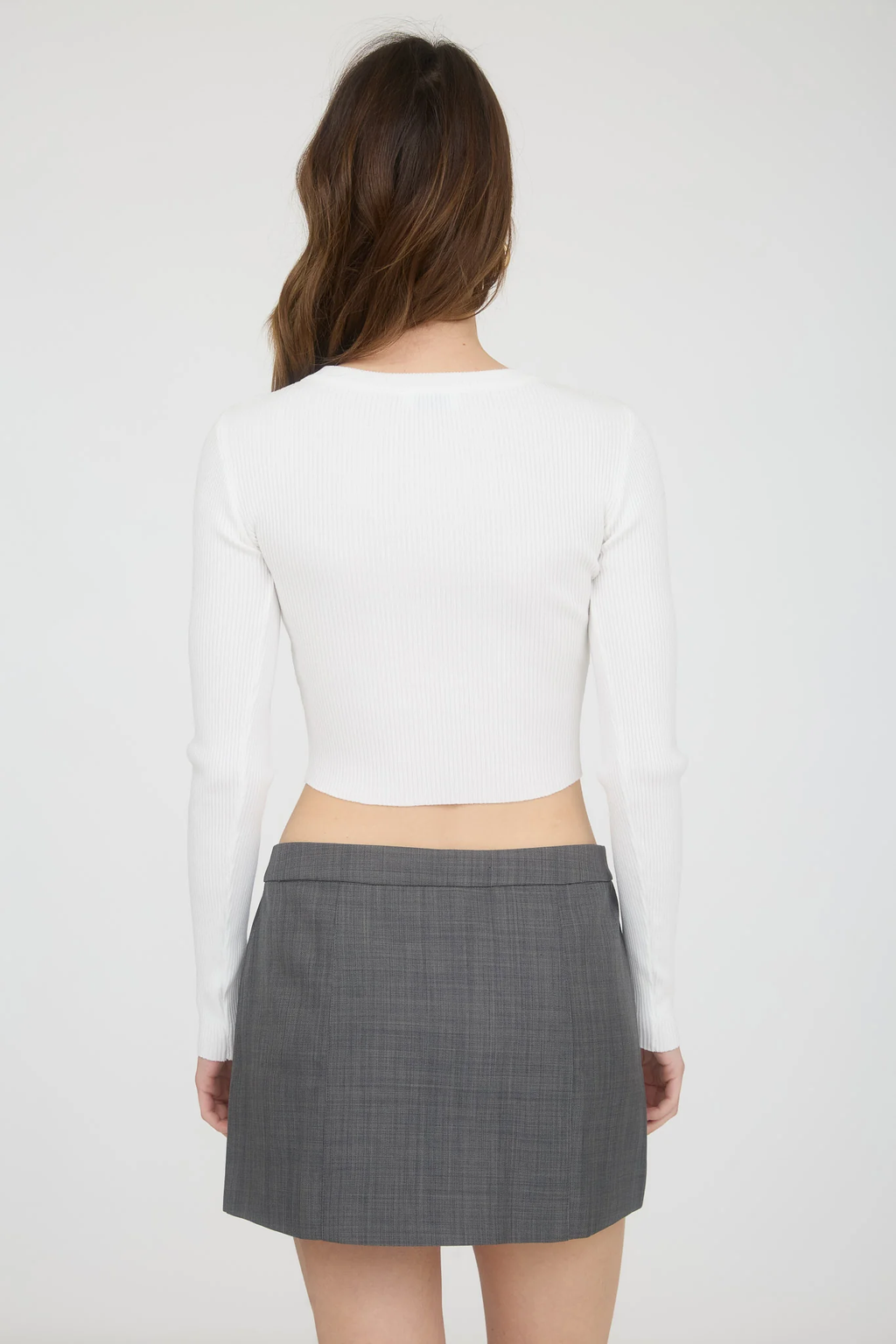 Blusa Crop de Punto Canalé