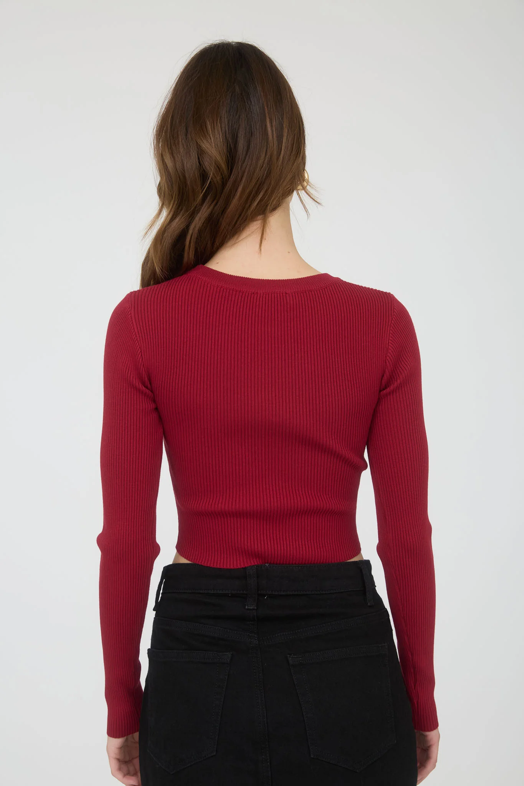 Blusa Crop de Punto Canalé