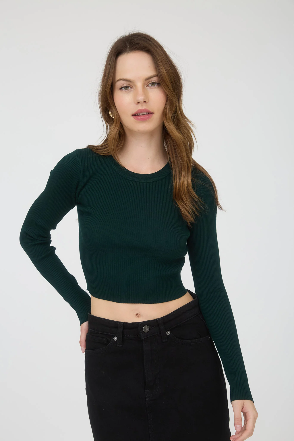 Blusa Crop de Punto Canalé