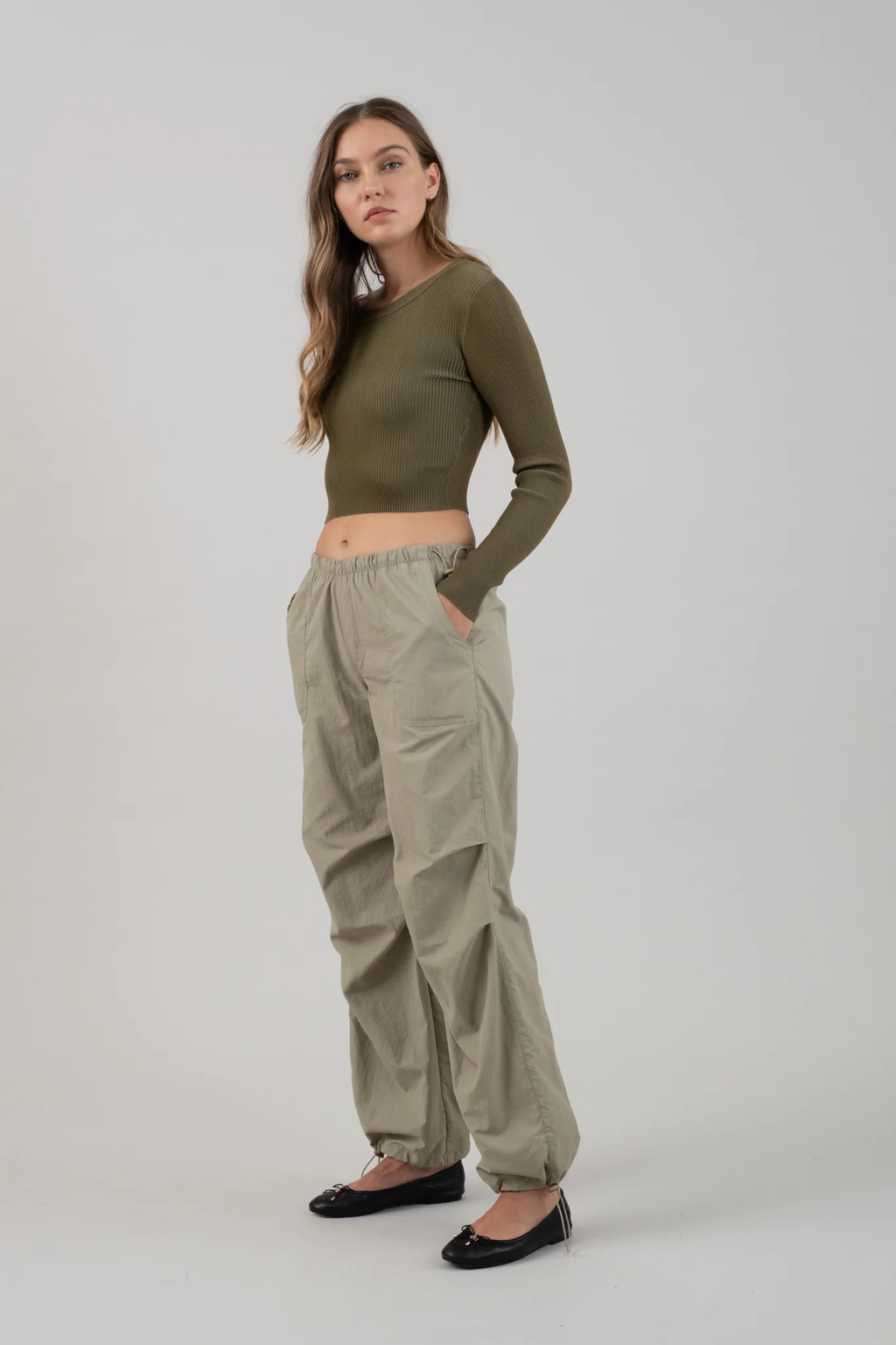 Blusa Crop de Punto Canalé