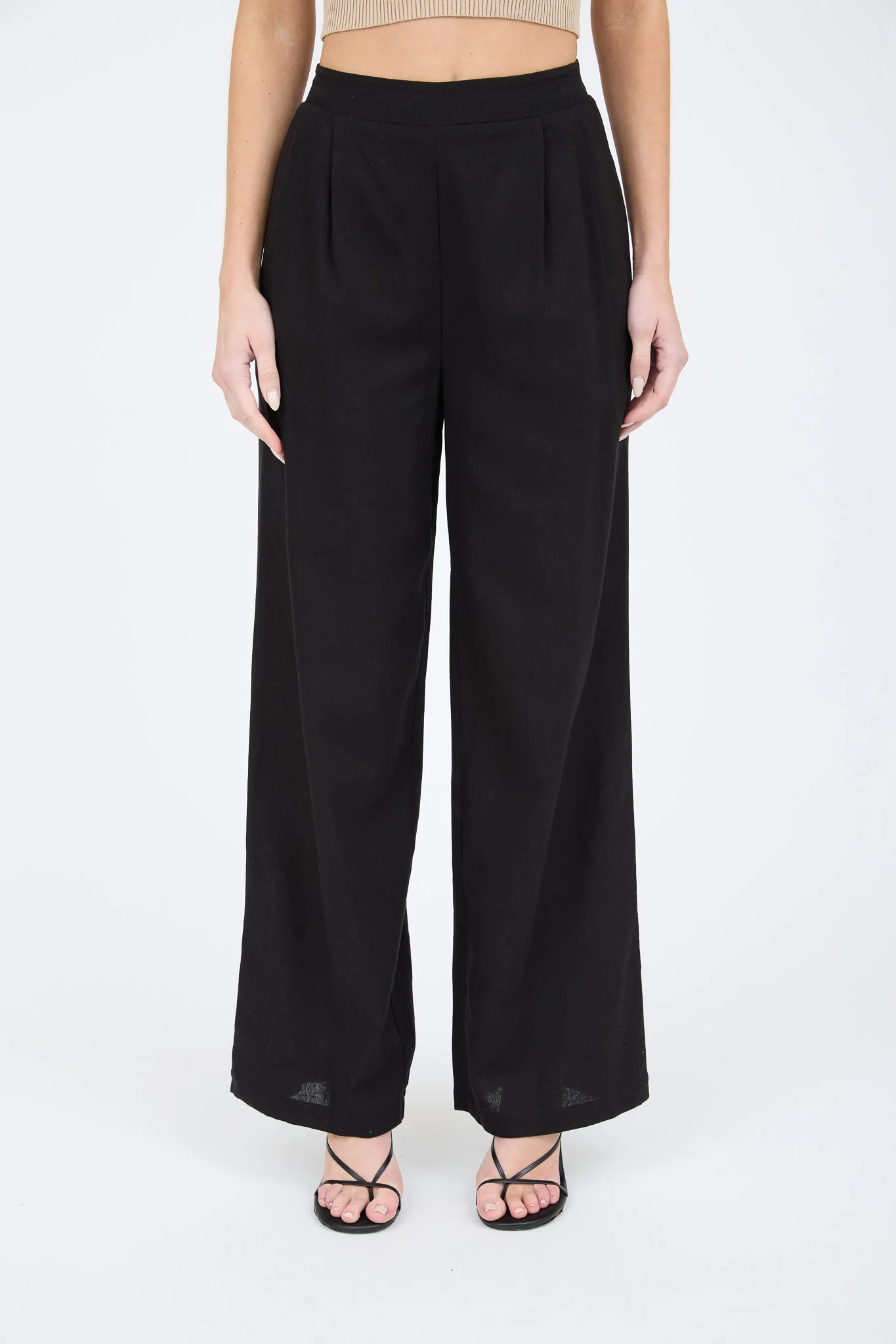 Pantalón palazzo tiro alto estilo formal