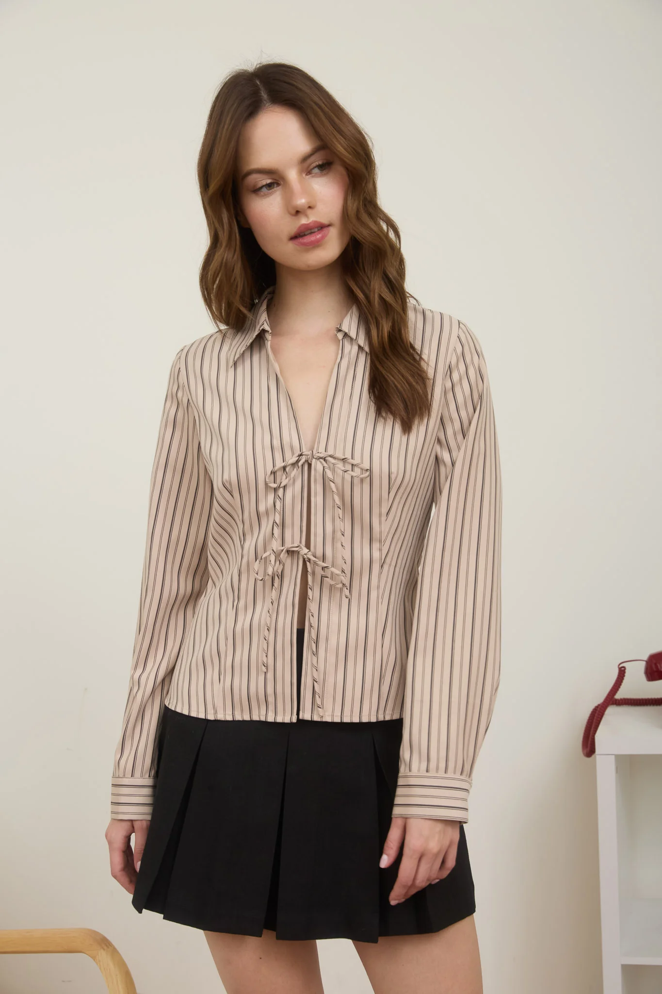 Camisa manga larga con nudos